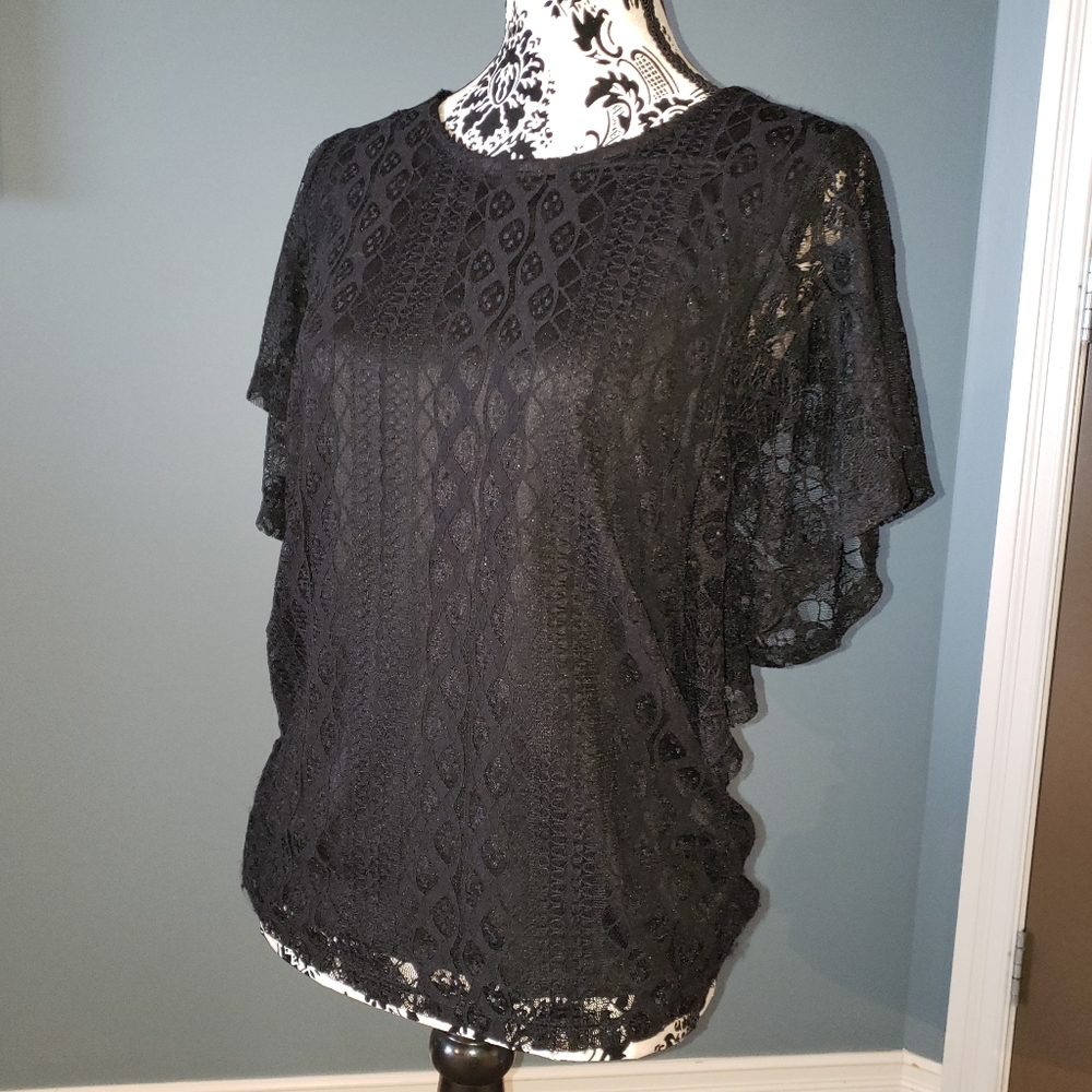 Espresso lace top